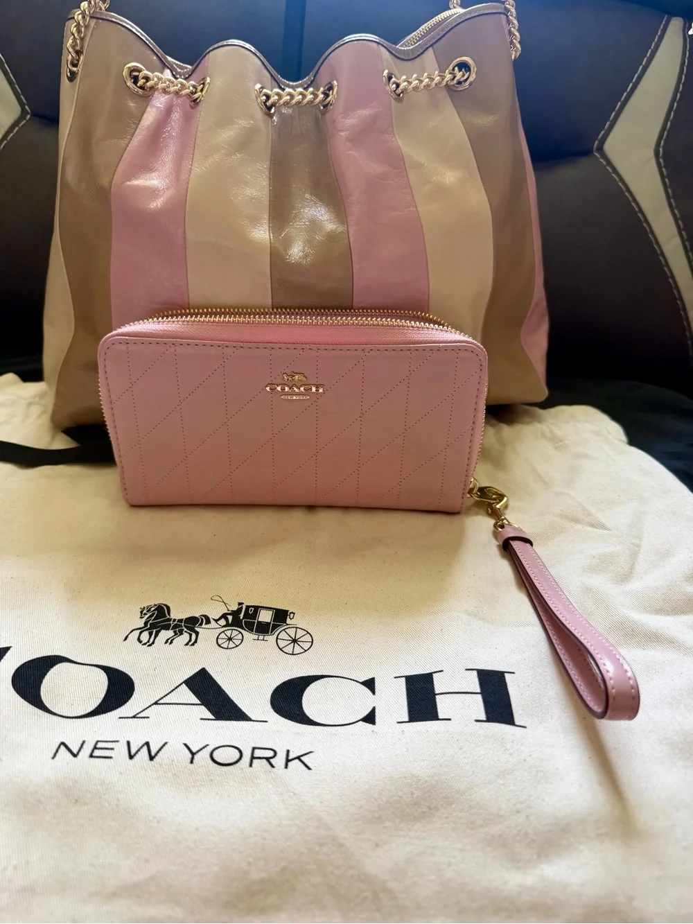 Coach leather tote
